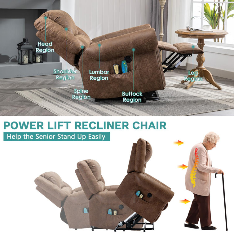 Latitude Run® Rushun Upholstered Lift Assist Power Recliner 